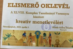 Szeles út 2025 Április 3 Komplex Tanulmányi Verseny